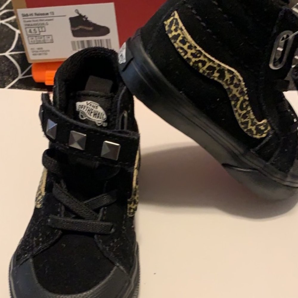NEW VANS Sk8-Hi Black Leopard